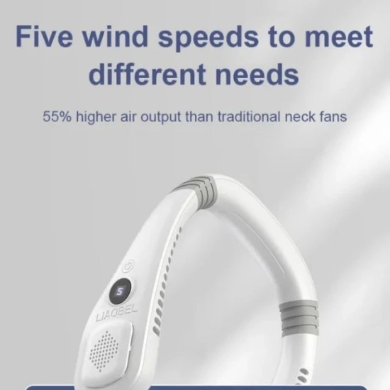 Φορητός ανεμιστήρας Usb Leafless 5 Level Air Flow Επαναφορτιζόμενο Μικρό Mini Lazy Neck ανεμιστήρα