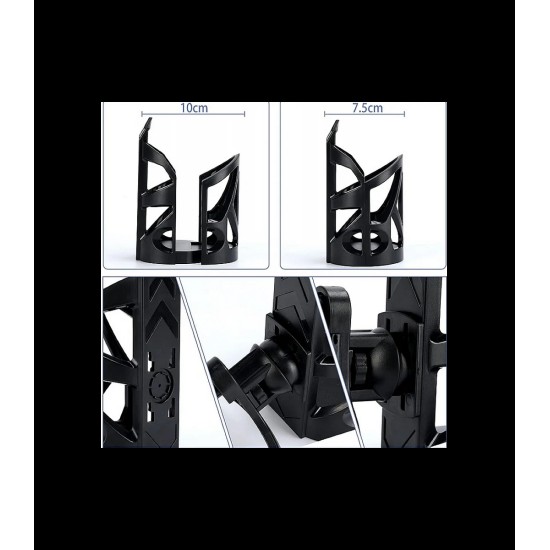 Universal Water Cup Bracket Seat Special for Motorcycle Black