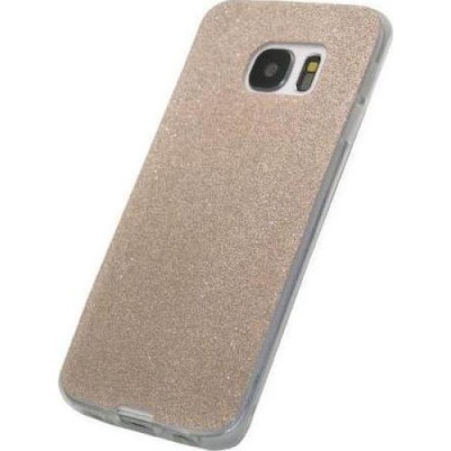  OEM Θήκη Σιλικόνης με Glitter για Galaxy S7 Edge χρυσό