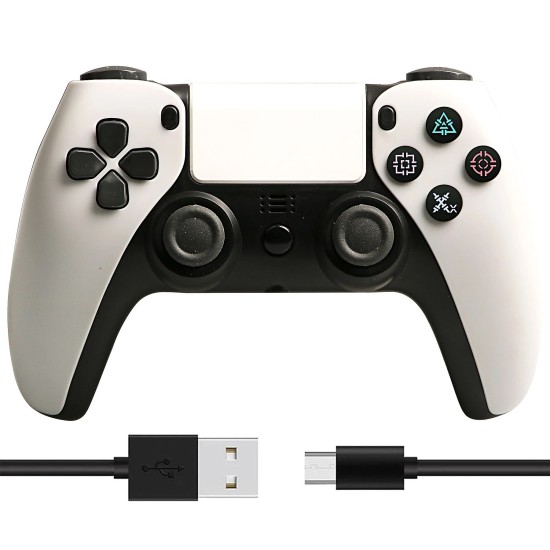 Double Motor Vibration 4 Wireless Controller Gamepad for PS4, PSTV, PS Now - Άσπρο Double Motor Vibration 4 Wireless Controller Gamepad for PS4, PSTV, PS Now - Άσπρο