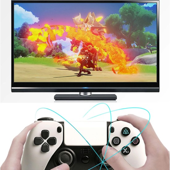 Double Motor Vibration 4 Wireless Controller Gamepad for PS4, PSTV, PS Now - Άσπρο Double Motor Vibration 4 Wireless Controller Gamepad for PS4, PSTV, PS Now - Άσπρο