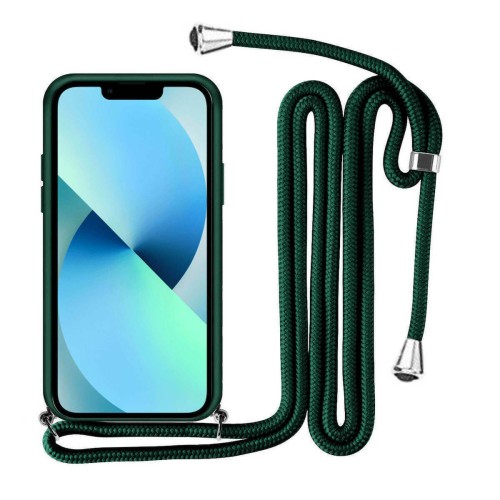  Back Case TPU με Κορδόνι για Samsung Galaxy A52 Dark Green