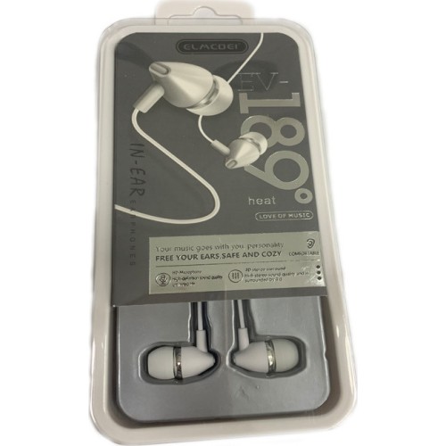 Elmcoei EV189 In-ear Handsfree με Βύσμα 3.5mm Λευκό Elmcoei EV189 In-ear Handsfree με Βύσμα 3.5mm Λευκό