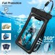 Waterproof Phone Pouch Bag Floating Airbag Case for Phone - Diving, Swimming, Beach & Water Sports - Black