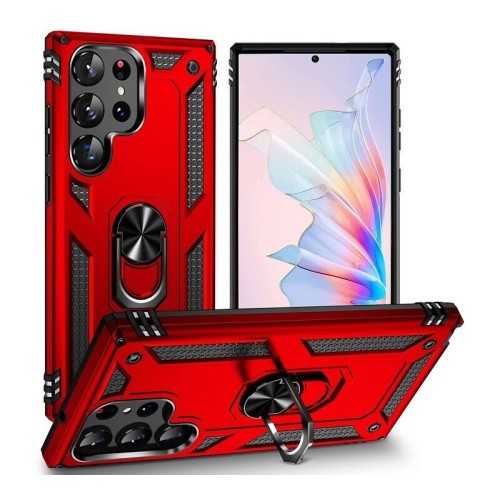 Θήκη Anti Fall for Samsung Galaxy S23 Ultra 5G back over magnetic holder ring -Κόκκινο Κόκκινο Θήκη πλάτης Σιλικόνη & Σκληρό πλαστικό Θήκη Anti Fall for Samsung Galaxy S23 Ultra 5G back over magnetic holder ring -Κόκκινο Κόκκινο Θήκη πλάτης Σιλικόνη & Σκληρό πλαστικό