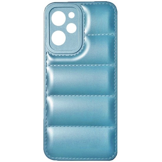 Xiaomi Poco X5 Pro Puffer Jacket Design TPU Soft Silicone Shockproof Back Cover Case Metallic Blue (oem)