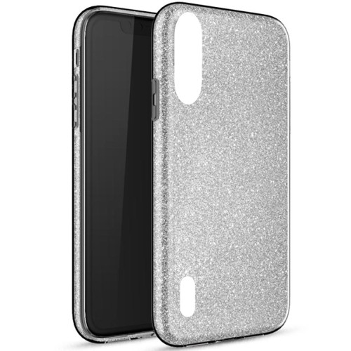 Glitter Back Cover Σιλικόνης Ασημί (Xiaomi Mi A3)