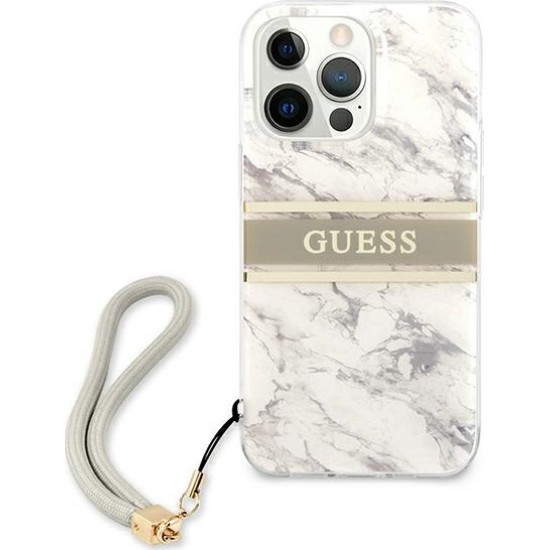 Guess GUHCP13XKMABGR iPhone 13 Pro Max 6,7" γκρί σκληρή θήκη Marble Strap Collection