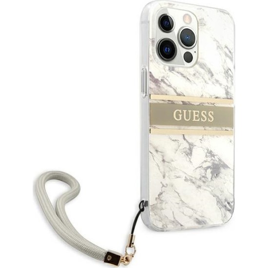 Guess GUHCP13XKMABGR iPhone 13 Pro Max 6,7" γκρί σκληρή θήκη Marble Strap Collection