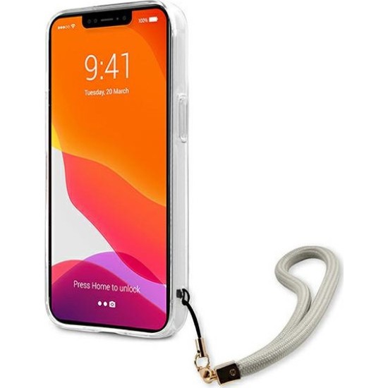 Guess GUHCP13XKMABGR iPhone 13 Pro Max 6,7" γκρί σκληρή θήκη Marble Strap Collection