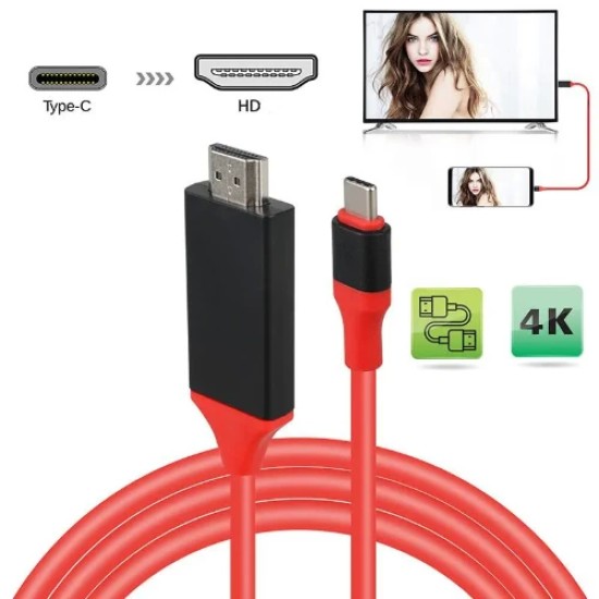 Καλώδιο Type-C Adapter Cable HDTV Adapter Cable 4K – Μαύρο