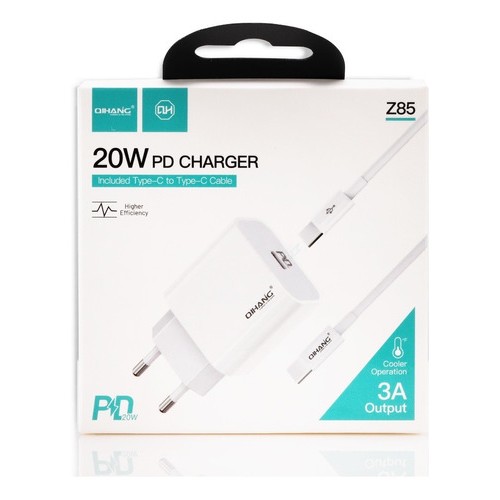 QIHANG USB-C to USB-C Cable 20W Λευκό 1.2m QIHANG USB-C to USB-C Cable 20W Λευκό 1.2m