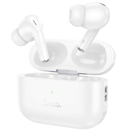 Hoco EW56 In-ear Bluetooth Handsfree Ακουστικά με Θήκη Φόρτισης Λευκά