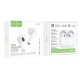 Hoco EW34 Earbud Bluetooth Handsfree Ακουστικά με Θήκη Φόρτισης Λευκά