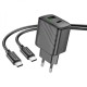 Charger kit Hoco CS23A 1USB/1USB-C PD/QC 30W Type-C to Type-C Black Charger kit Hoco CS23A 1USB/1USB-C PD/QC 30W Type-C to Type-C Black