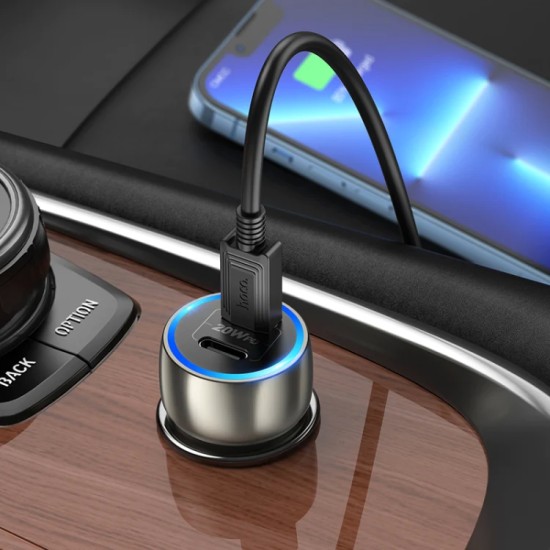 Hoco Z48 Car Charger 2xType-C 40W Metal Grey (Cable Type-C to Type-C) Hoco Z48 Car Charger 2xType-C 40W Metal Grey (Cable Type-C to Type-C)