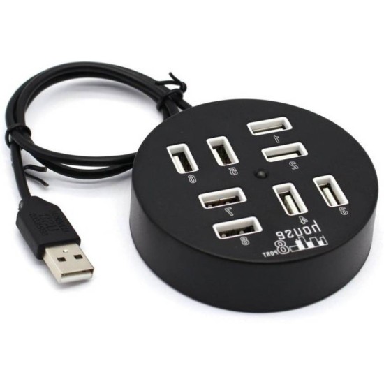USB 2.0 HI-SPEED Hub 8 Θυρών Με Καλώδιο 60cm
