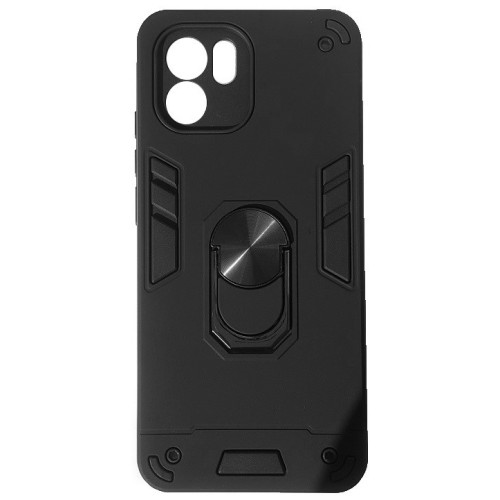 Xiaomi Redmi A1/A2/2022/ Hybrid Shockproof Armor Case Stand Metal Ring and Car Mount Holder Black (oem)