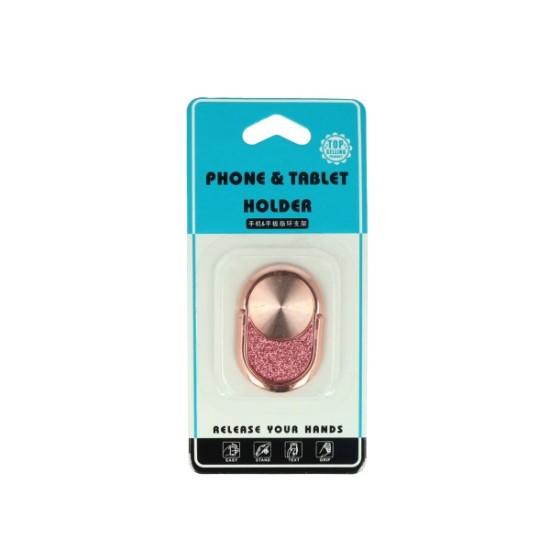 Popsocket Ring Holder 180 με Στρας σε Ροζ Χρυσό 