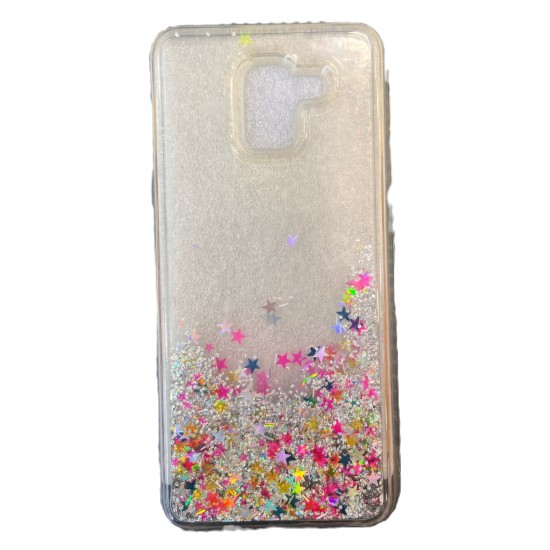 Back Cover με Υγερό Glitter Διάφανη  (Galaxy J6 2018)