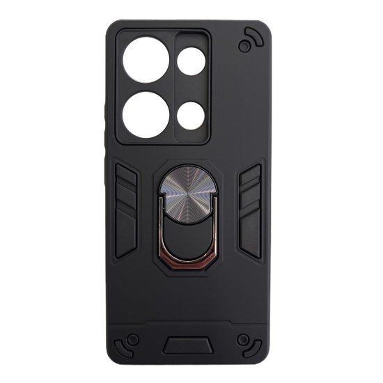 Hybrid Shockproof Armor Ring Car Mount Holder Μαύρο (Redmi Note 13 Pro 4G)