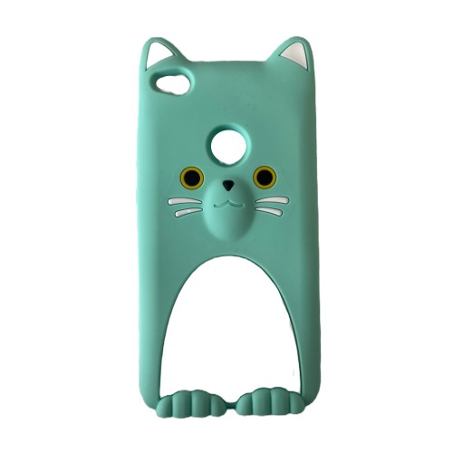 Θήκη 3D Kitty Back Cover για Huawei P8 Lite 2017 Τιρκουάζ