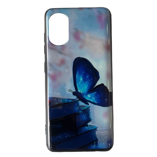 Butterfly Back Cover Σιλικόνης Μπλε (Galaxy A41)