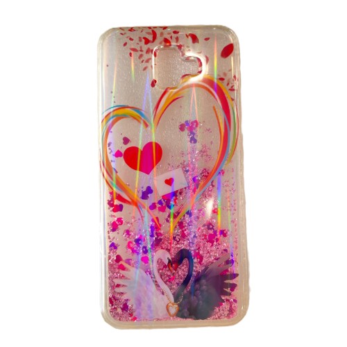 Back Cover με Υγερό Glitter με Σχέδιο (Galaxy J4 Plus)