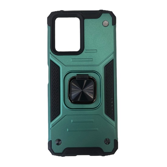 Redmi Note 12 Pro 5G Hybrid Shockproof Armor Case Metal Rotating Ring Car Mount Holder Green (oem)
