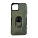 iPhone 15 Hybrid Shockproof Armor Case Rotating Ring Car Mount Holder Green (oem)