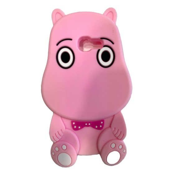 OEM Silicon 3D Case Bear for (GALAXY A3 2017) pink