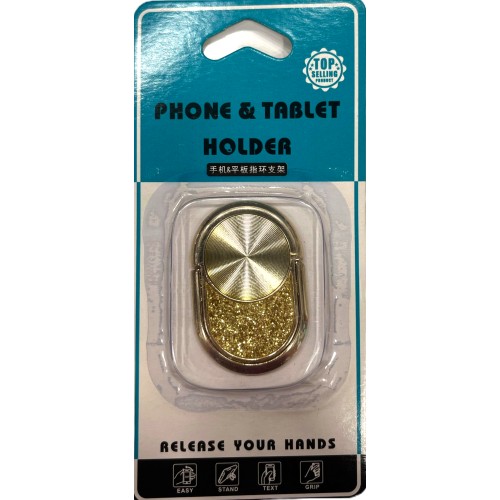 Popsocket Ring Holder 180 με Στρας σε Χρυσό 