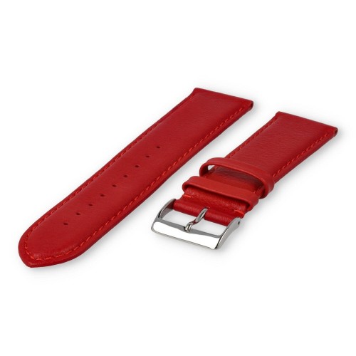 22mm watch strap smooth leather - bright red 22mm watch strap smooth leather - bright red