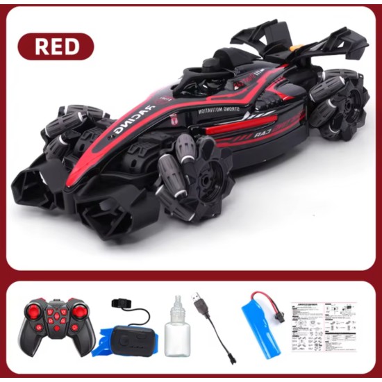 Stunt Toy Car Remote Control Stunt Cars Spray Racing Car With Light - Κόκκινο