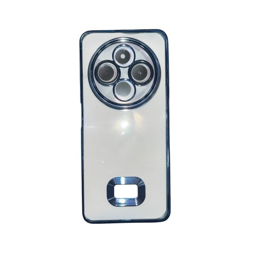 Luxury Soft Electroplated Phone Case For Redmi 14C/ Poco C75 Hollow Out Silicone Cases Cover - Μπλε