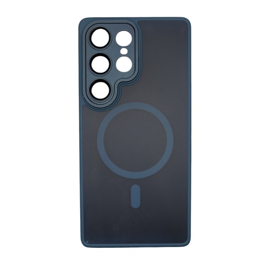 Θήκη Galaxy S25 Ultra Matte Magnetic Series συμβατό με MagSafe φορτιστή, Πλάτη αντικραδασμική από Premium TPU Μπλε Θήκη Galaxy S25 Ultra Matte Magnetic Series συμβατό με MagSafe φορτιστή, Πλάτη αντικραδασμική από Premium TPU Μπλε