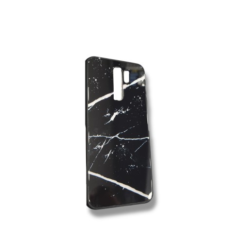  Back Cover Σιλικόνης Matte με Σχέδιο Μάρμαρο Μαύρο για Redmi 9