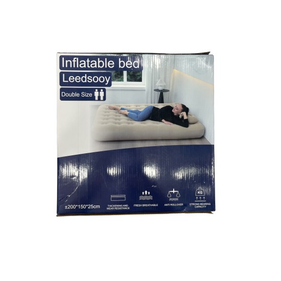 Inflatable Bed Leedsooy Double Size - Γκρι