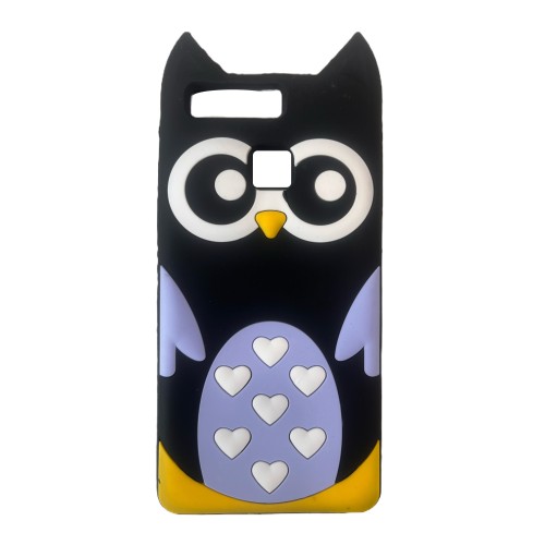 BACK COVER ΣΙΛΙΚΟΝΗΣ 3D ΜΑΥΡΗ ΚΟΥΚΟΥΒΑΓΙΑ (Huawei P9 Lite)