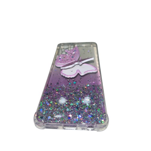 Θήκη Κινητού Glitter Λιλά Butterfly για Xiaomi Redmi Note 10S/ 10 4G/ Poco M5S
