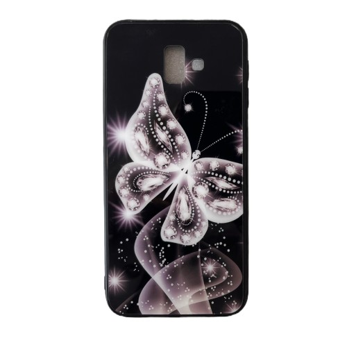 Back Cover Μαύρο με Σχέδιο Πεταλούδα (Galaxy J4 Plus)