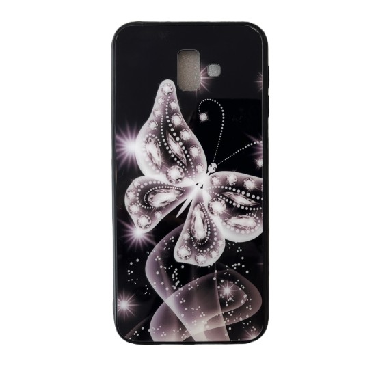 Back Cover Μαύρο με Σχέδιο Πεταλούδα (Galaxy J4 Plus)