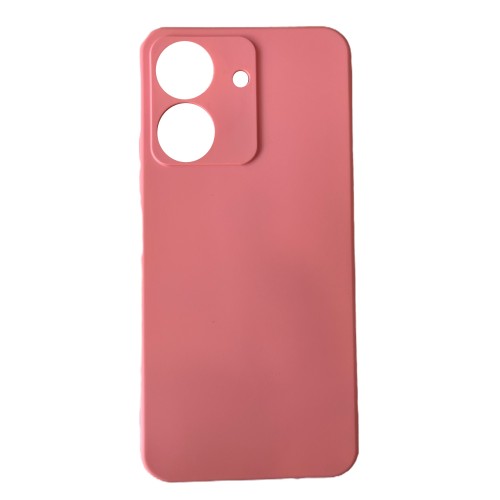 Back Cover  Soft Touch Σιλικόνης Ροζ (Poco C65)