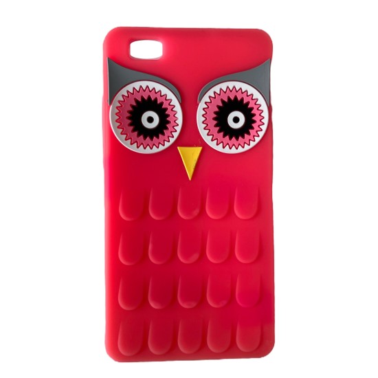 BACK COVER ΣΙΛΙΚΟΝΗΣ 3D ΡΟΖ ΚΟΥΚΟΥΒΑΓΙΑ (Huawei P8 Lite)