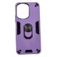 Poco C65 Hybrid Shockproof Armor Case Metal Rotating Ring Car Mount Holder Λιλά (oem)