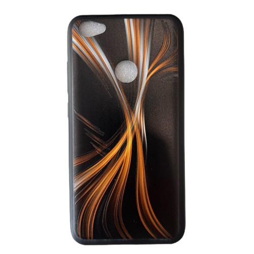 Back Cover Σιλικόνης με Σχέδια Μαύρο-Χρυσό (Redmi Note 5A/ Prime )
