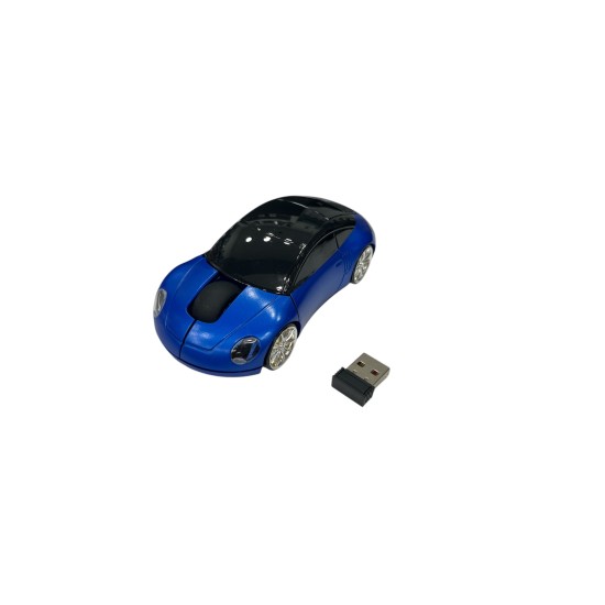 Mini Car Shape Gaming Mouse 2.4G Ανθεκτικό Ασύρματο Ποντίκι - Μπλε