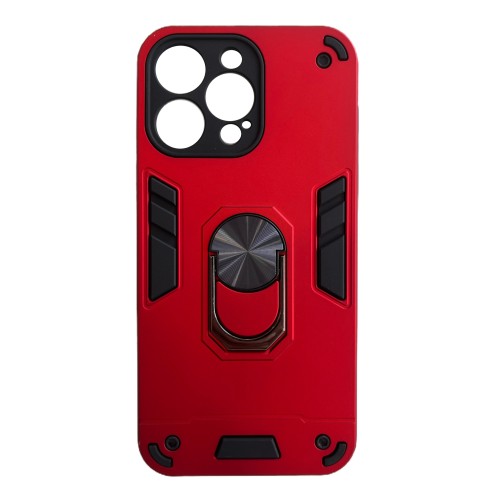 iPhone 15 Pro Max HYBRID SHOCKPROOF ARMOR CASE METAL ROTATING RING CAR MOUNT HOLDER BLACK (OEM)