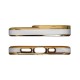 Fashion Gold Frame Back Cover Σιλικόνης Λευκό (iPhone 16 Pro Max)
