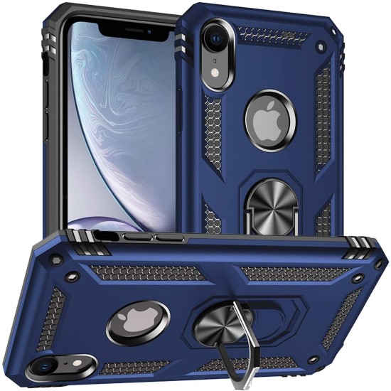 iPhone 13 Pro Max Hybrid Shockproof Armor Case 360 Degree Metal Rotating Ring Car Mount Holder BLUE (oem) iPhone 13 Pro Max Hybrid Shockproof Armor Case 360 Degree Metal Rotating Ring Car Mount Holder BLUE (oem)